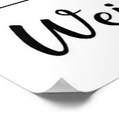 Minimalistische Line Art Ballerina Poster (Hoek)