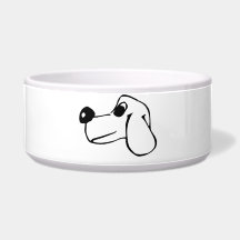 Minimalistische Line Art Dog Bowl – Elegante Hond