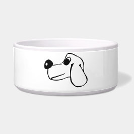 Minimalistische Line Art Dog Bowl – Elegante Hond Voerbakje