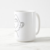 Minimalistische Line Art Face Koffiemok (Voorkant rechts)