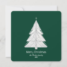Minimalistische Line-Art kerstboom met geometrisch