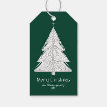 Minimalistische Line-Art kerstboom met geometrisch