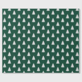 Minimalistische Line-Art kerstboom met geometrisch Cadeaupapier (Vlak)