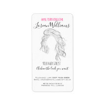 Minimalistische Line Art Long Wavy Natural Hair St