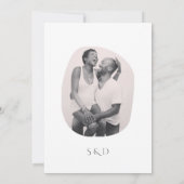 Minimalistische Line Art Paar illustratie Trouwen Save The Date (Achterkant)