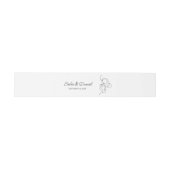 Minimalistische Line Art Paar illustratie Trouwen Uitnodigingen Wikkel (Vlak)