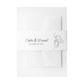 Minimalistische Line Art Paar illustratie Trouwen Uitnodigingen Wikkel (Voorkant Voorbeeld)