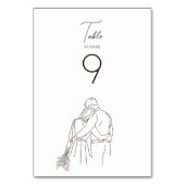 Minimalistische line art paar lopen samen kaart (Achterkant)