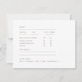 Minimalistische Line Art Romantisch Paar Bloemen B RSVP Kaartje (Achterkant)