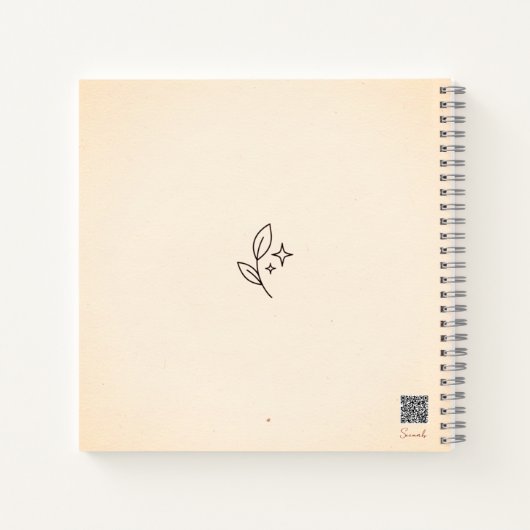 Minimalistische line art tijdschrift harde kaft sc notitieboek (Achterkant)