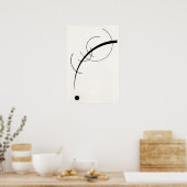 Minimalistische lineaire kunst poster (Keuken)