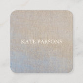 Minimalistische Linnen (afbeelding) Elegant Design Vierkante Visitekaartje (Voorkant)