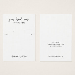 Minimalistische linnen sieraden oorbel display Kaa Visitekaartje