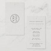 Minimalistische linnen textuur kleding Label (Voorkant / Achterkant)