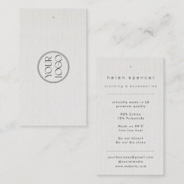 Minimalistische linnen textuur kleding Label