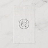 Minimalistische linnen textuur kleding Label (Voorkant)