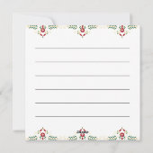 Minimalistische lintboom kerstkaart (Achterkant)
