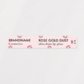 Minimalistische Lip Gloss Roos Gold Custom Product Labels (Design 1)