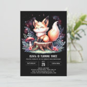 Minimalistische Little Fox Verjaardag digitaal Kaart (Staand voorkant)