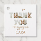 Minimalistische Little Miss Photo verjaardagsfeest Bedankjes Labels (Voorkant)