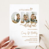 Minimalistische Little Miss Photo verjaardagsfeest Kaart