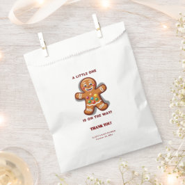 Minimalistische Little One Gingerbread Baby shower Bedankzakje