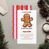 Minimalistische Little One Gingerbread Baby shower Informatiekaartje