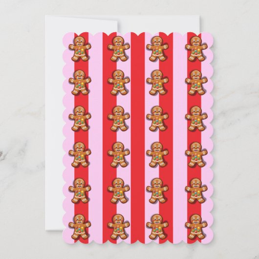 Minimalistische Little One Gingerbread Baby shower Kaart (Achterkant)