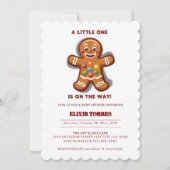 Minimalistische Little One Gingerbread Baby shower Kaart (Voorkant)
