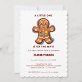 Minimalistische Little One Gingerbread Baby shower Kaart (Voorkant)
