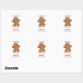 Minimalistische Little One Gingerbread Baby shower Ronde Sticker (Vel)