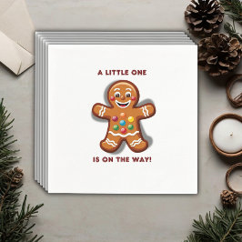 Minimalistische Little One Gingerbread Baby shower Servet