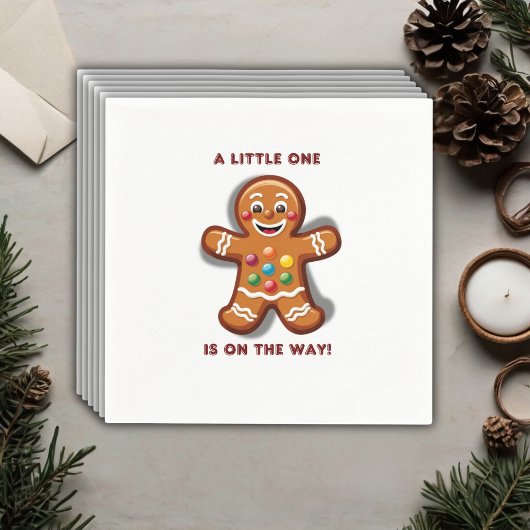 Minimalistische Little One Gingerbread Baby shower Servet