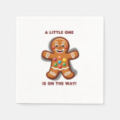Minimalistische Little One Gingerbread Baby shower Servet (Voorkant)