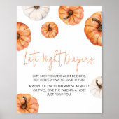 Minimalistische Little Pumpkin Late Night Luiers Poster (Voorkant)