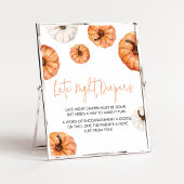Minimalistische Little Pumpkin Late Night Luiers Poster