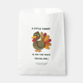 Minimalistische Little Turkey Baby shower Bedankzakje (Voorkant)