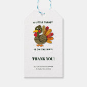 Minimalistische Little Turkey Baby shower Cadeaulabel (Voorkant)
