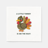 Minimalistische Little Turkey Baby shower Servet (Voorkant)