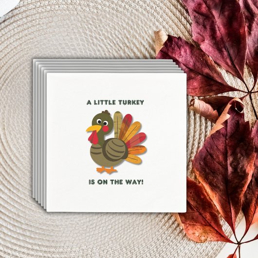Minimalistische Little Turkey Baby shower Servet