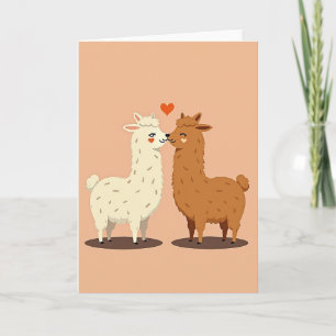 Minimalistische Llama Kuskaart Kaart