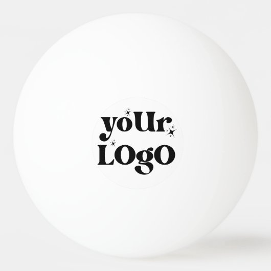 Minimalistische Logo-activiteiten Pingpongbal (Achterkant)
