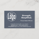 Minimalistische Logo Afbeelding Grijs Wit Personal Visitekaartje (Voorkant)