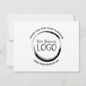 Minimalistische Logo Bedankkaart (Voorkant)