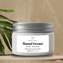 Minimalistische Logo Body Scrub cosmetische pot pr Etiket