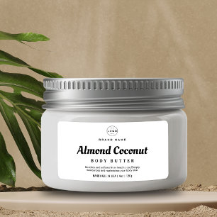 Minimalistische Logo Body Scrub cosmetische pot pr Etiket