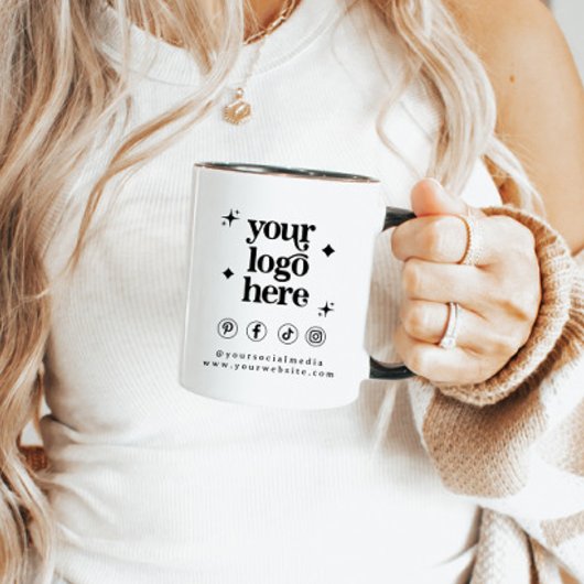 Minimalistische Logo Business Branding Mok