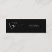 Minimalistische Logo Business Event Gratis Drink V Mini Visitekaartje (Achterkant)