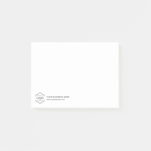 Minimalistische Logo Business White Post-it® Notes (Voorkant)