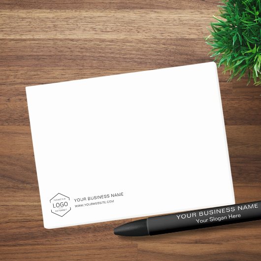 Minimalistische Logo Business White Post-it® Notes